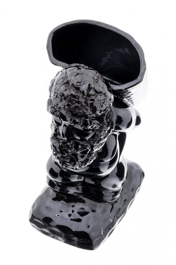 Карандашница "Старик с кузовком", керамика, глазурь, Россия, 2000-2010 гг.