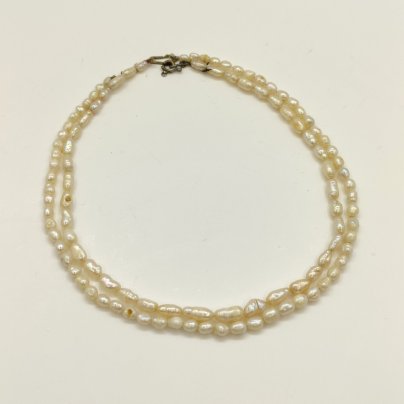 Пара винтажных бус из речного жемчуга различной формы, жемчуг, сплав металлов, СССР, 1970-1990 гг.