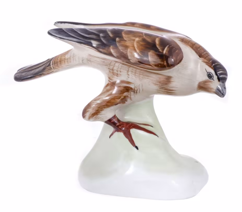 Статуэтка "Ястреб", фарфор, роспись, мануфактура "Аquincum porcelain", Венгрия, 1970-1990 гг., Аquincum