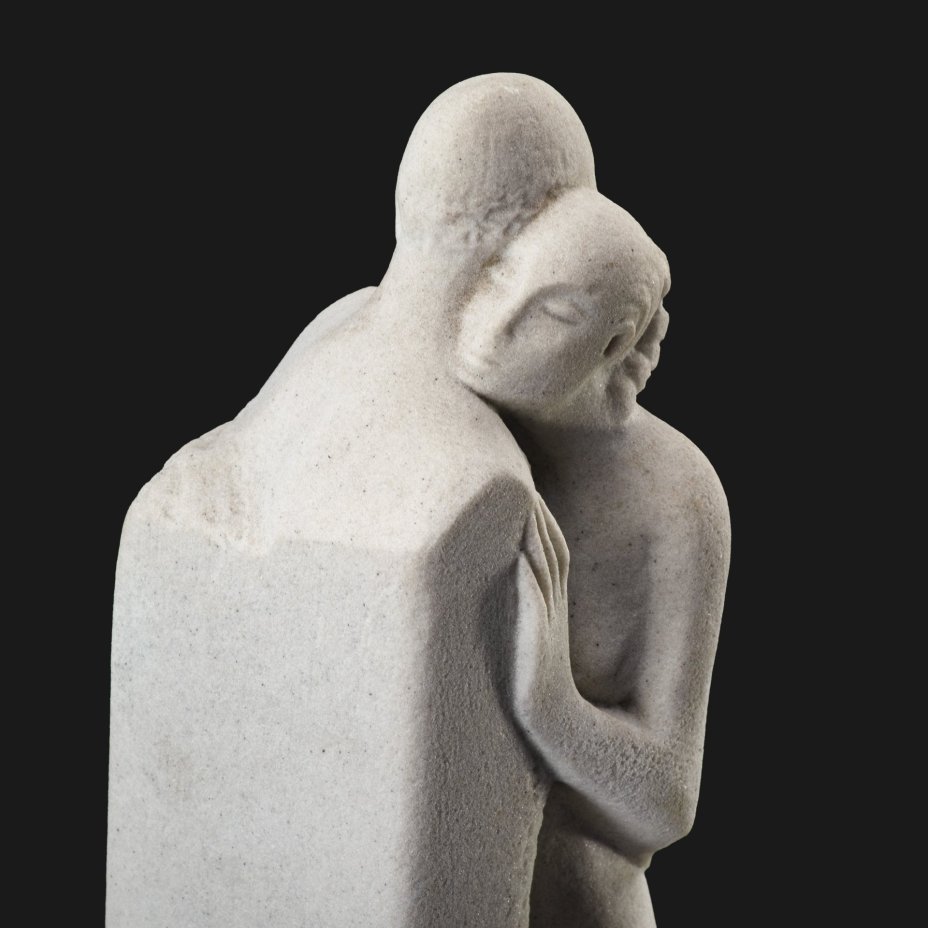 Скульптура в стиле постмодерн "Влюбленные", Marbell Stone Art, натуральный камень, (песчаник), резьба