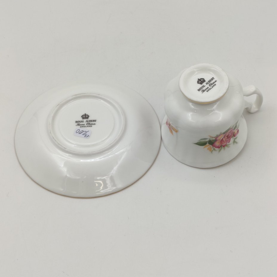 Кофейная пара с ярким цветочным декором  "Роза", Royal Albert