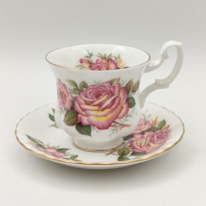 Кофейная пара с ярким цветочным декором  "Роза", Royal Albert