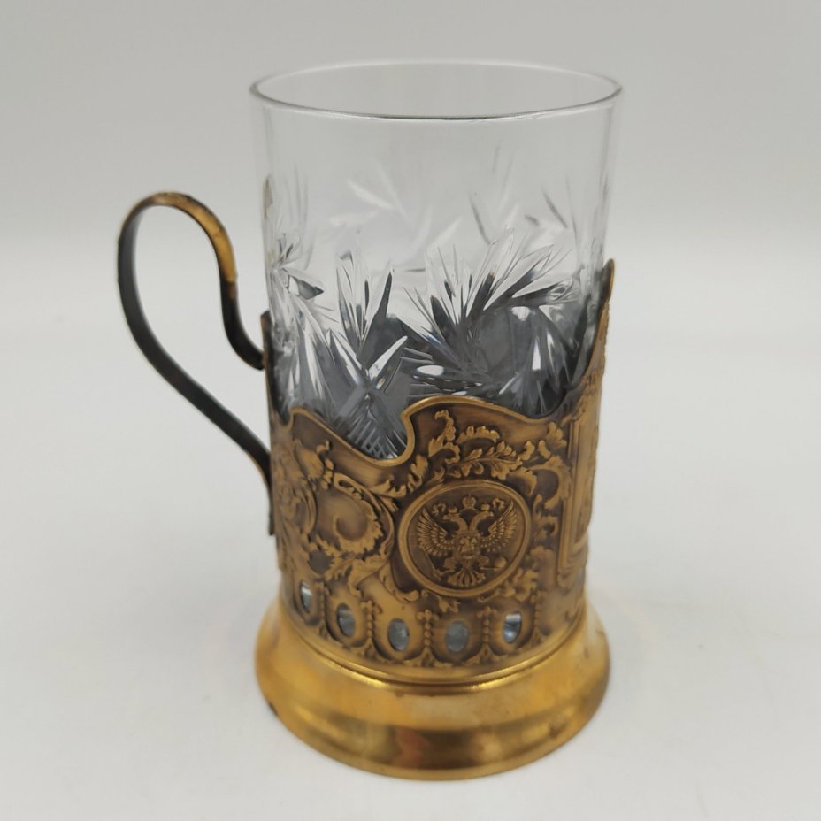 Подстаканник "Россия" в комплекте со стаканом