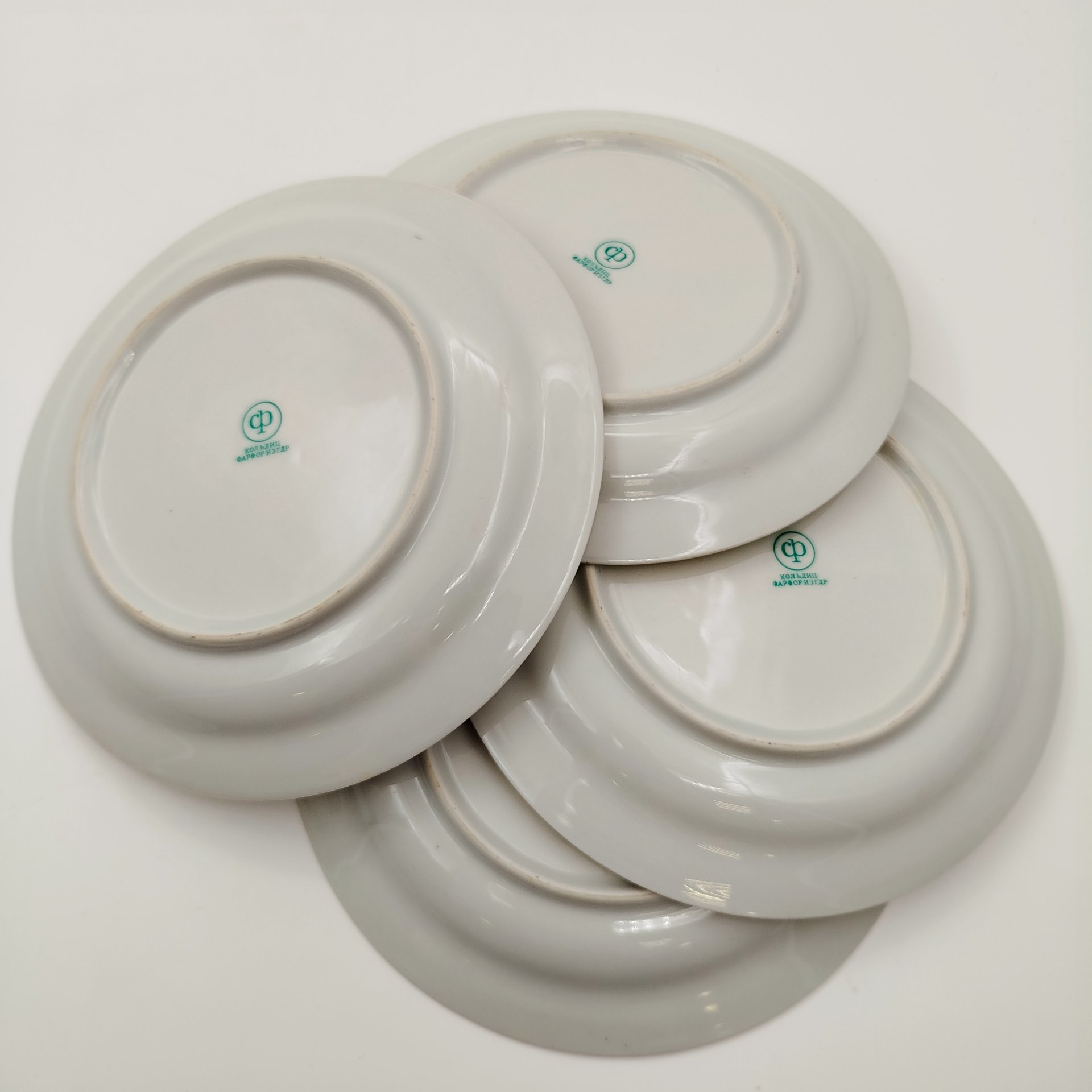 Набор из 6-ти десертных тарелок "Мадонна", фарфор, люстр, деколь, золочение, Colditz (Кольдиц), ГДР, 1960-1980 гг.