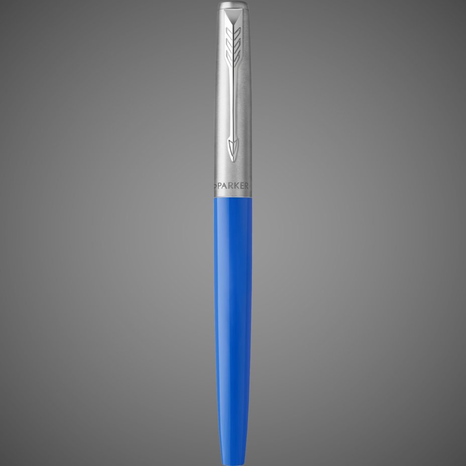 Перьевая ручка Parker Jotter, цвет ORIGINALS BLUE CT, цвет чернил синий/черный, толщина линии M, В БЛИСТЕРЕ, Металлы: нержавеющая сталь, пластик
