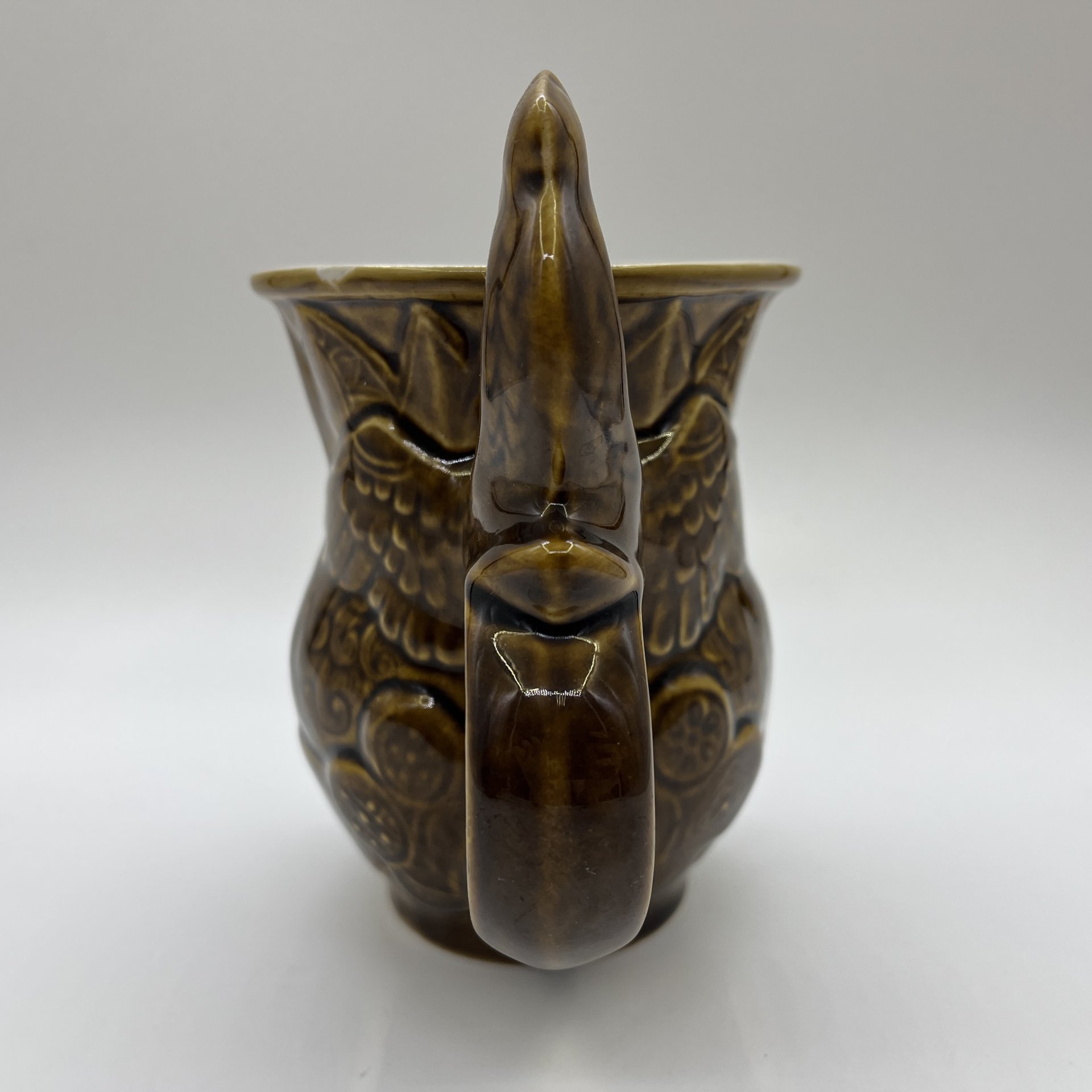 Кружка пивная с фигурной ручкой "Царь Дадон", керамика, цветные поливы, Московский завод «Изолятор», СССР, 1970-1980 гг.