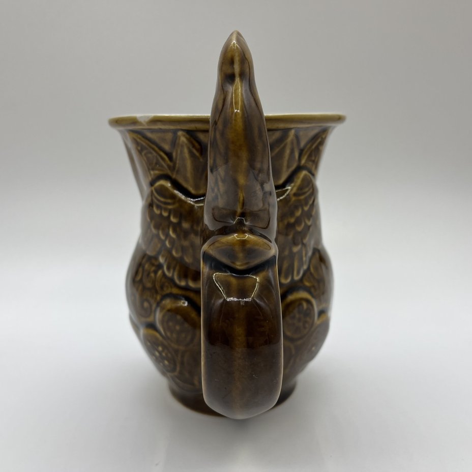 Кружка пивная с фигурной ручкой "Царь Дадон", керамика, цветные поливы, Московский завод «Изолятор», СССР, 1970-1980 гг.