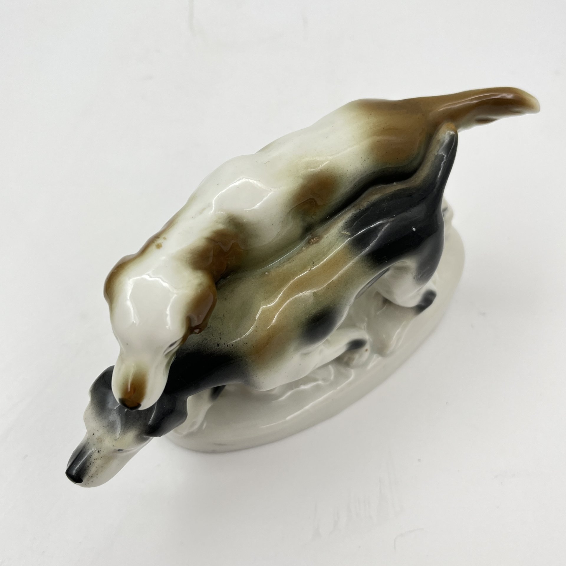 Статуэтка "Охотничьи собаки", фарфор, роспись, Германия, 1950-1970 гг.