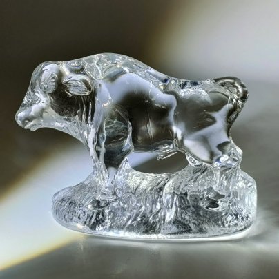 Статуэтка "Бык", хрусталь, Гусевской хрустальный завод (Гусь-Хрустальный), Российская Федерация, 2000-2015 гг.