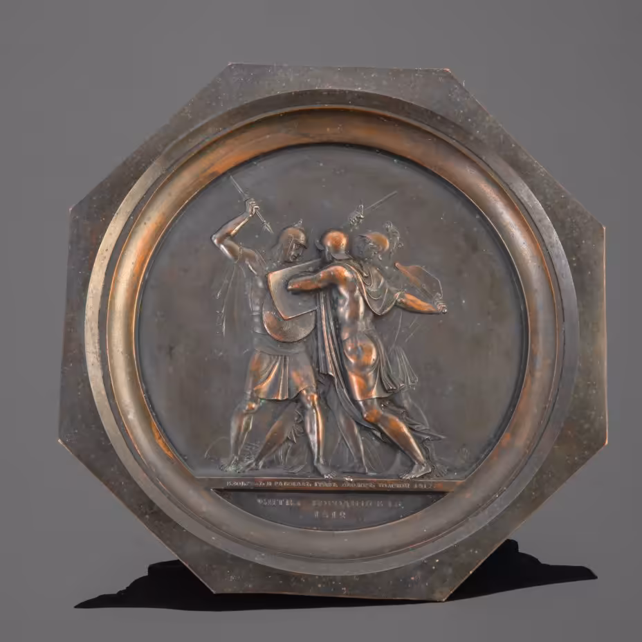 Настенное панно (медальон) "Битва Бородинская 1812", автор Ф.П. Толстой
