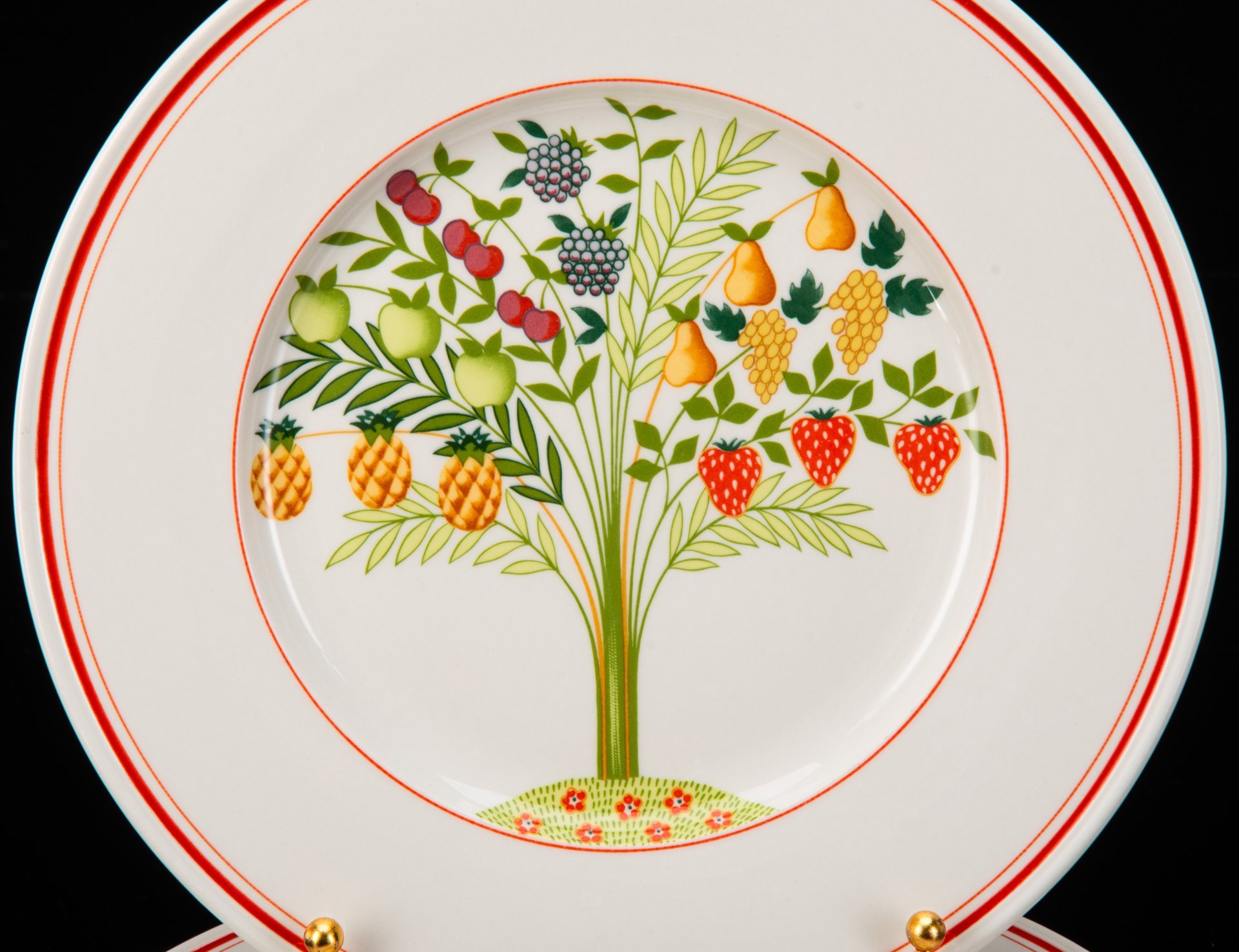 Набор обеденных плоских тарелок на 4 персоны, коллекция Bon Appetit, фарфор, vitro, Villeroy & Boch, Германия, 1983-1989 гг.