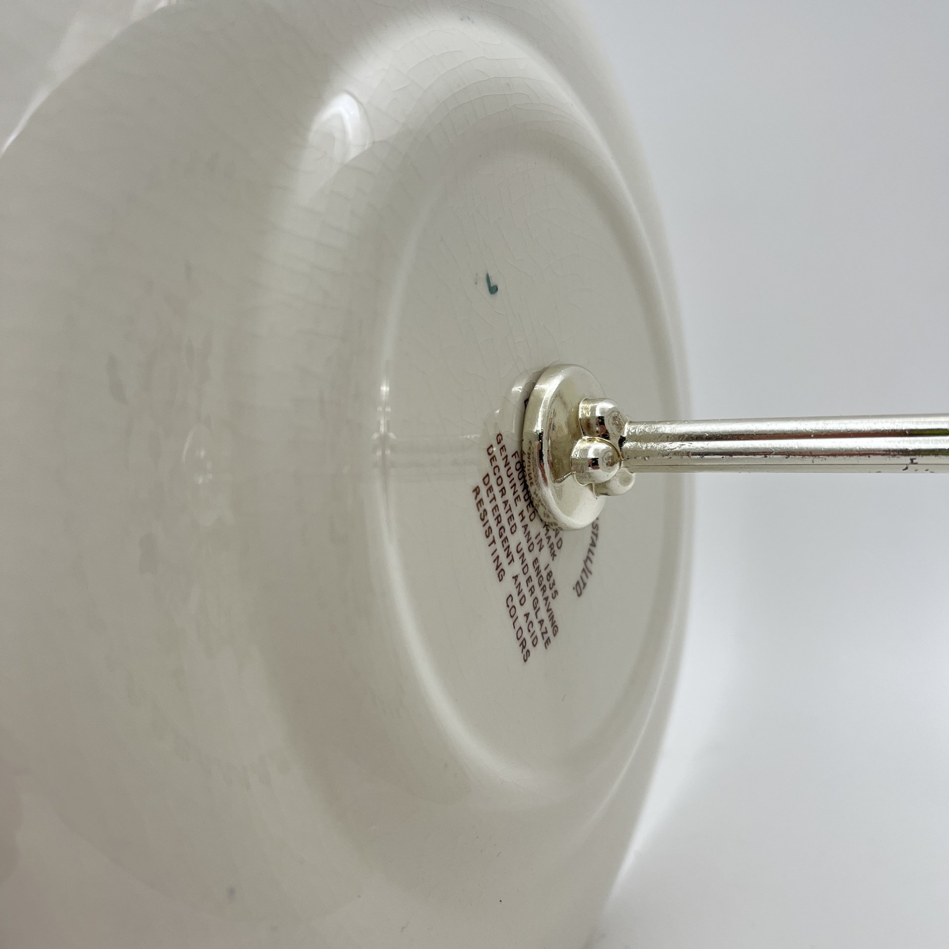 Фруктовница двухуровневая с цветочным джекором в восточном стиле, серия "Jasmine", фаянс, деколь, Enoch Wedgwood (Tunstall) Ltd., Великобритания, 1960-1980 гг.