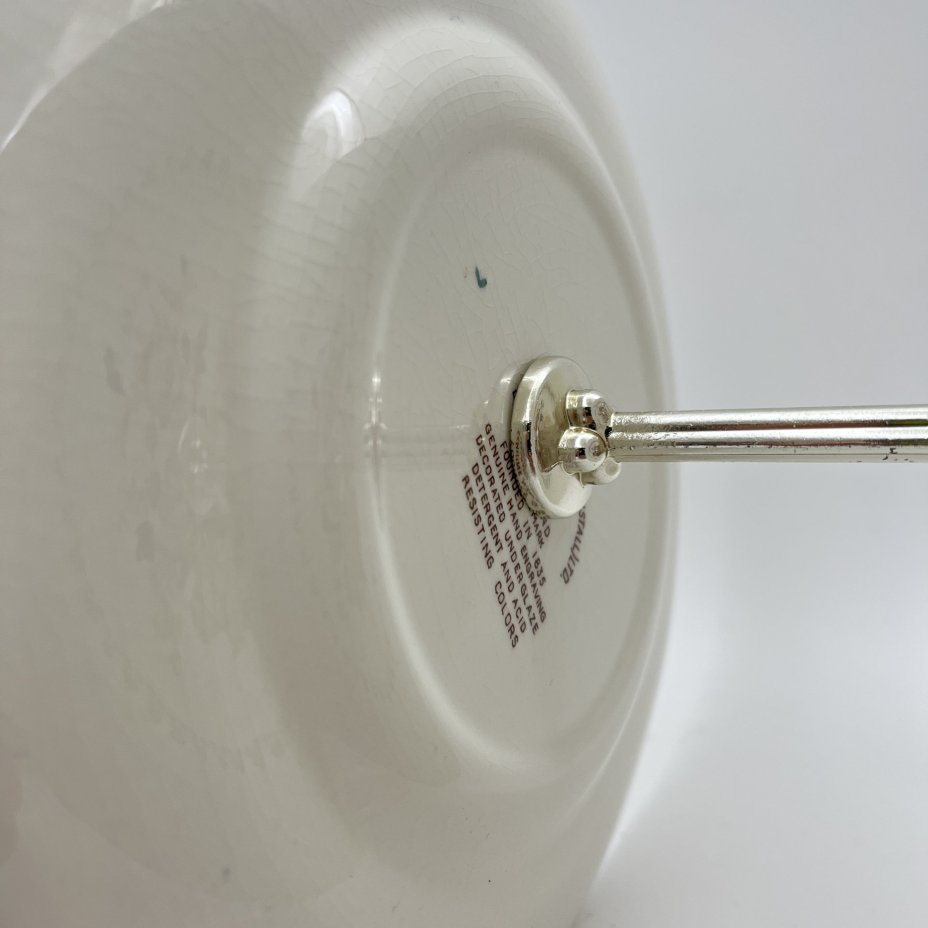 Фруктовница двухуровневая с цветочным джекором в восточном стиле, серия "Jasmine", фаянс, деколь, Enoch Wedgwood (Tunstall) Ltd., Великобритания, 1960-1980 гг.