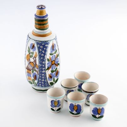 Набор из штофа и шести стопок "Жар-птица"