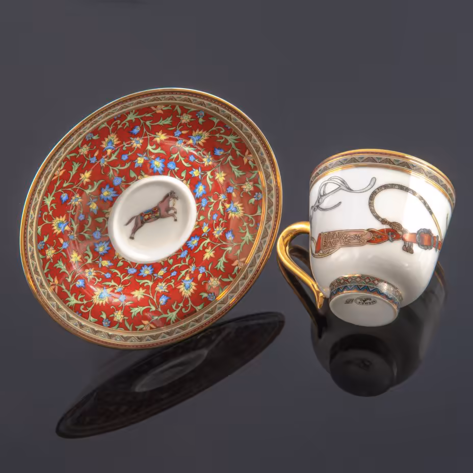 Пара кофейная "Cheval d'Orient" в оригинальной коробке, Hermès