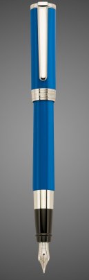 Перьевая ручка Aurora TU Resin Blue CT, перо - F, в подарочной коробке, Лаки и смолы: смола, сталь