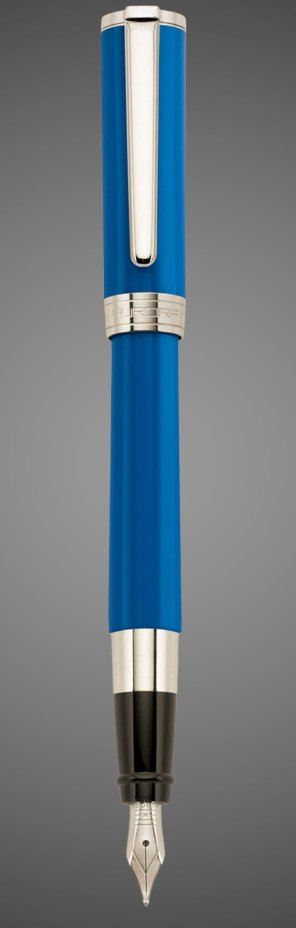 Перьевая ручка Aurora TU Resin Blue CT, перо - F, в подарочной коробке, Лаки и смолы: смола, сталь