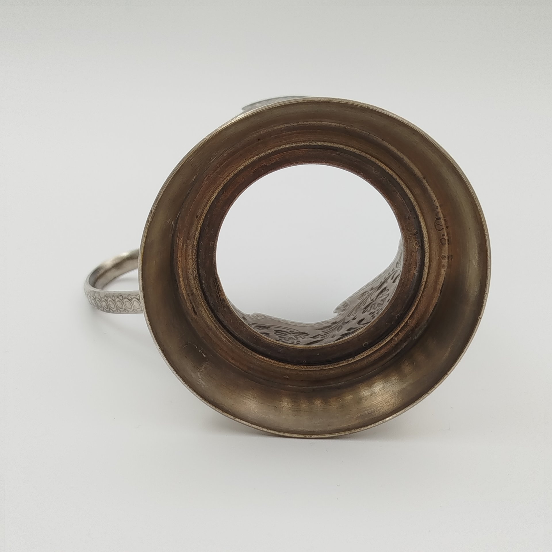 Подстаканник "Советский космос", мНЦ (медь-никель-цинк), Кольчугинский завод цветных металлов, СССР, 1960-1980 гг.