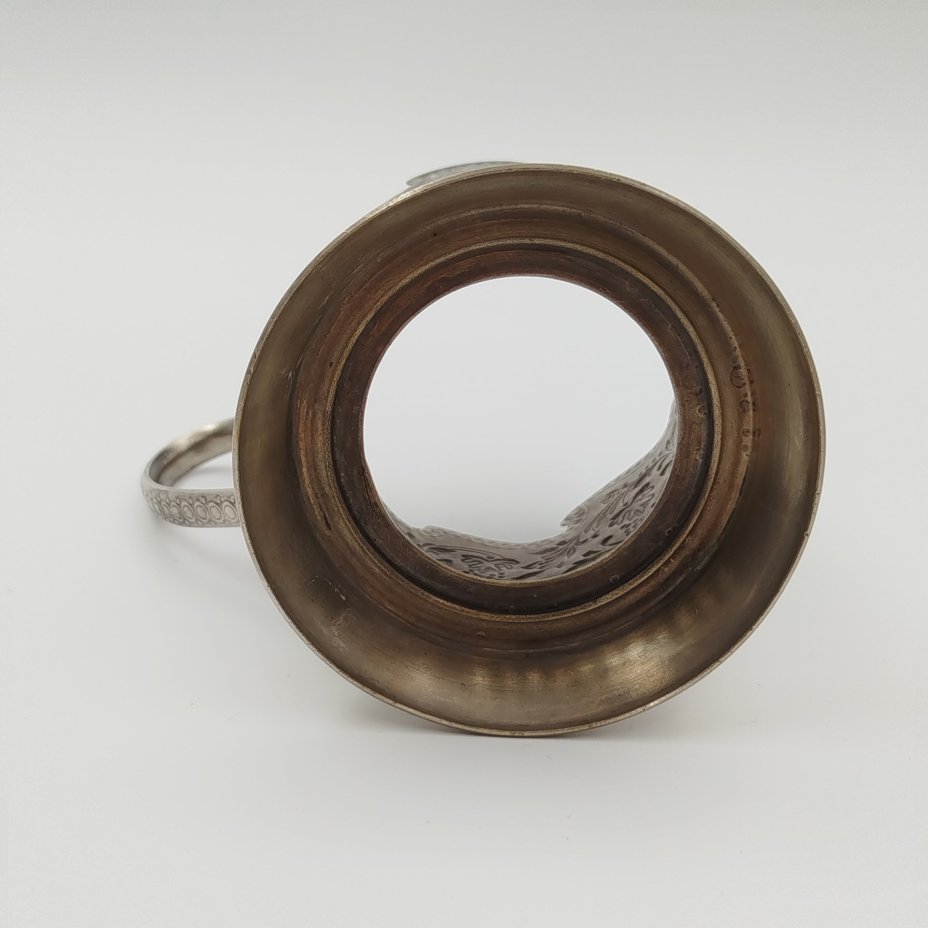 Подстаканник "Советский космос", мНЦ (медь-никель-цинк), Кольчугинский завод цветных металлов, СССР, 1960-1980 гг.