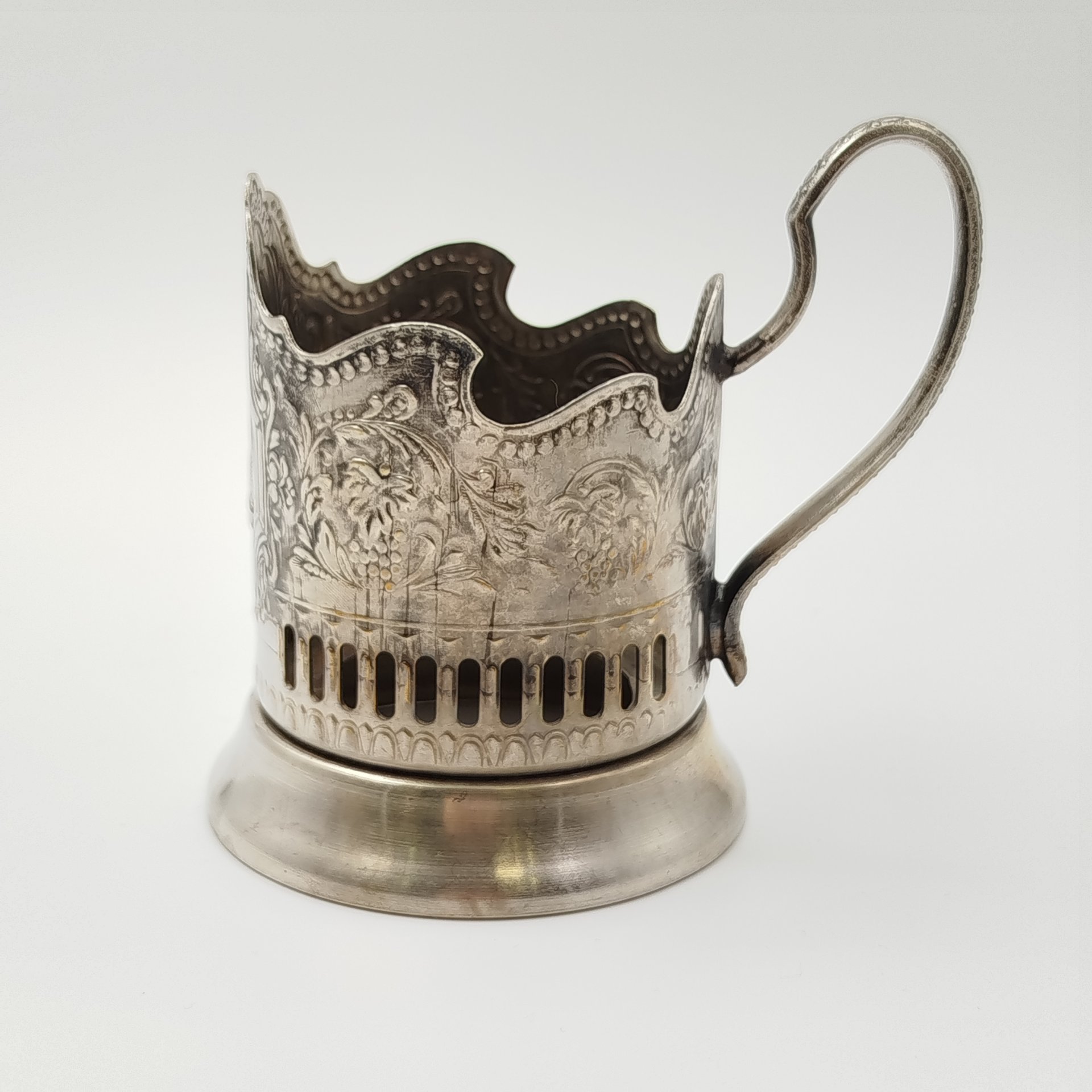 Подстаканник "Советский космос", мНЦ (медь-никель-цинк), Кольчугинский завод цветных металлов, СССР, 1960-1980 гг., Кольчугинский завод цветных металлов