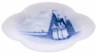 Блюдо (селёдочница) из серии "Old dutch", фарфор, роспись, мануфактура "Rosenthal", Германия, 1890-1920 гг., Rosenthal (Розенталь)
