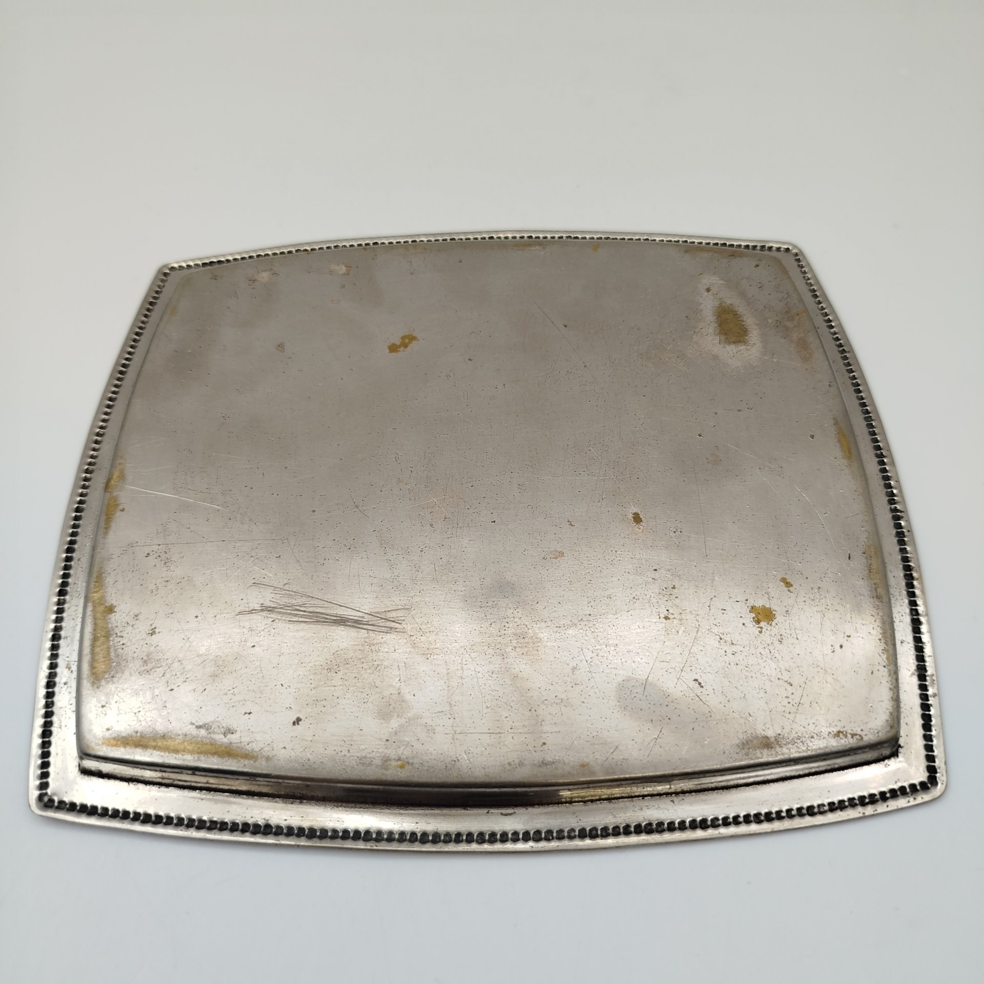 Поднос небольшого размера, Argentor-Werke Rust & Hetzel, латунь, серебрение, Австрия, 1900-1930 гг.