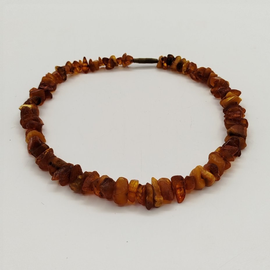 Бусы винтажные из необработанного янтаря с крупными бусинами различной формы медового цвета, янтарь, СССР, 1970-1990 гг.