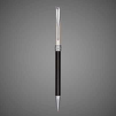 Шариковая ручка Aurora Magellano black CT, в подарочной коробке, Драгметаллы: серебро, смола