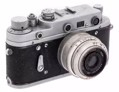 Фотоаппарат "Зоркий 2 с" с объективом "Индустар-50", алюминиевый сплав, Красногорский механический завод, СССР, 1958 гг.