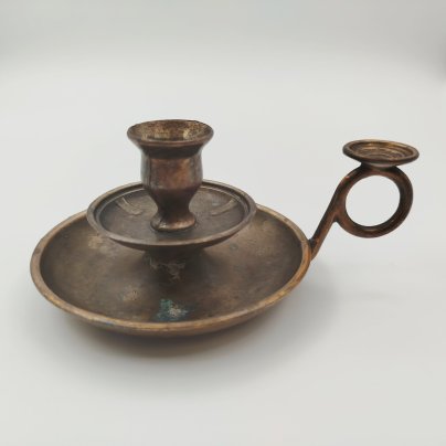 Подсвечник на одну свечу (винтаж), медный сплав, литье, Европа, 1900-1930 гг.