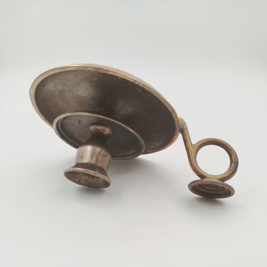 Подсвечник на одну свечу (винтаж), медный сплав, литье, Европа, 1900-1930 гг.