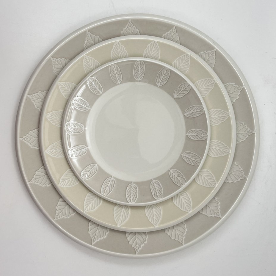 Набор на 1 персону (чашка, блюдце, десертная и столовая тарелки) серия "Metropolitan Collection" с декором "City Park", фарфор, Villeroy & Boch, Германия, 2010-2020 гг.