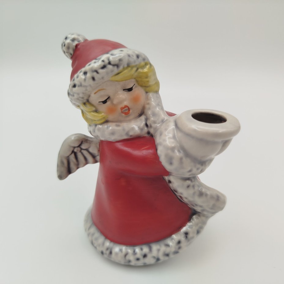 Статуэтка (подсвечник) "Новогодний ангел", фарфор, роспись, Goebel, Германия, 1972-1979 гг., Goebel