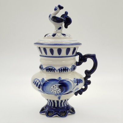 Кружка "Утро", украшенная цветочным декором, авт. Л.П. Азарова