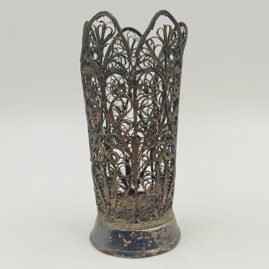 Салфетница, выполненная в технике скани, металл, СССР, 1970-1990 гг.