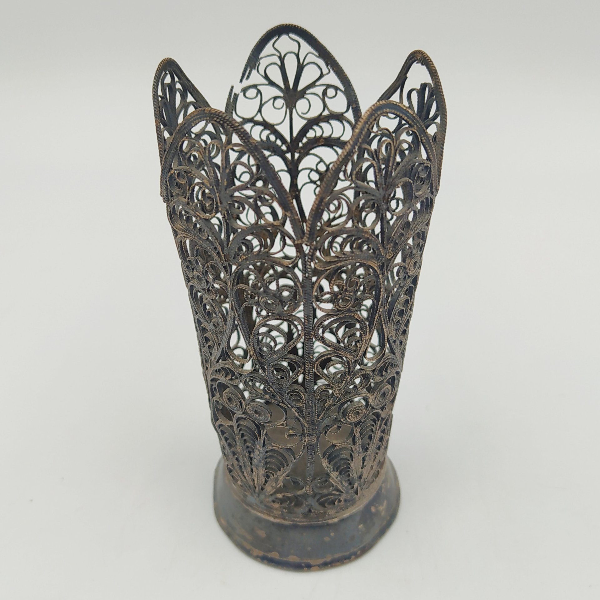 Салфетница, выполненная в технике скани, металл, СССР, 1970-1990 гг.