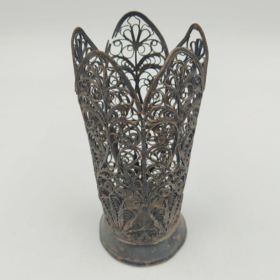 Салфетница, выполненная в технике скани, металл, СССР, 1970-1990 гг.