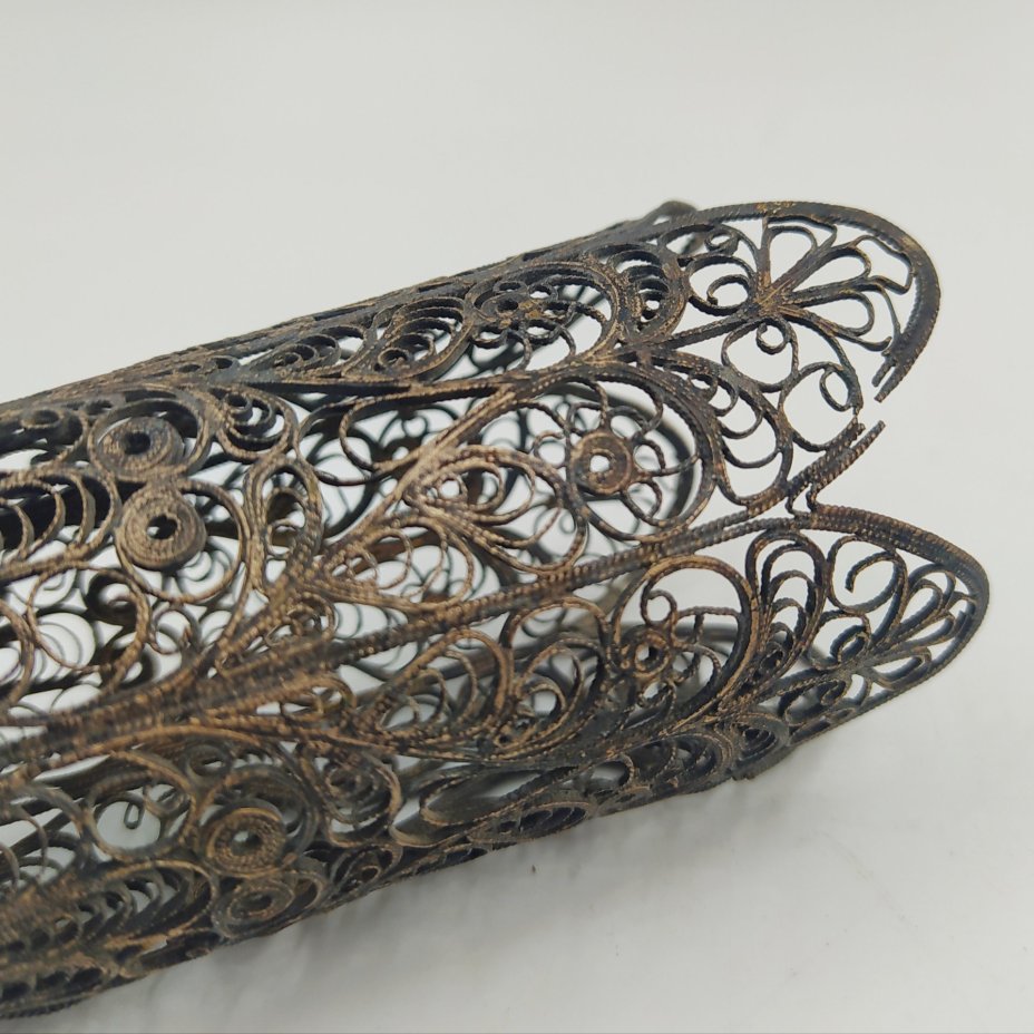 Салфетница, выполненная в технике скани, металл, СССР, 1970-1990 гг.