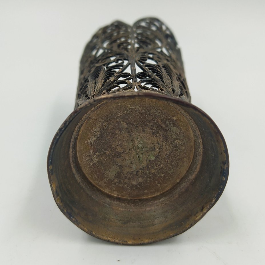 Салфетница, выполненная в технике скани, металл, СССР, 1970-1990 гг.