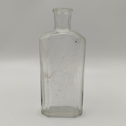 Флакон из-под средства "Jirolin" ("Жиролин"), стекло, Западная Европа, 1900-1940 гг.
