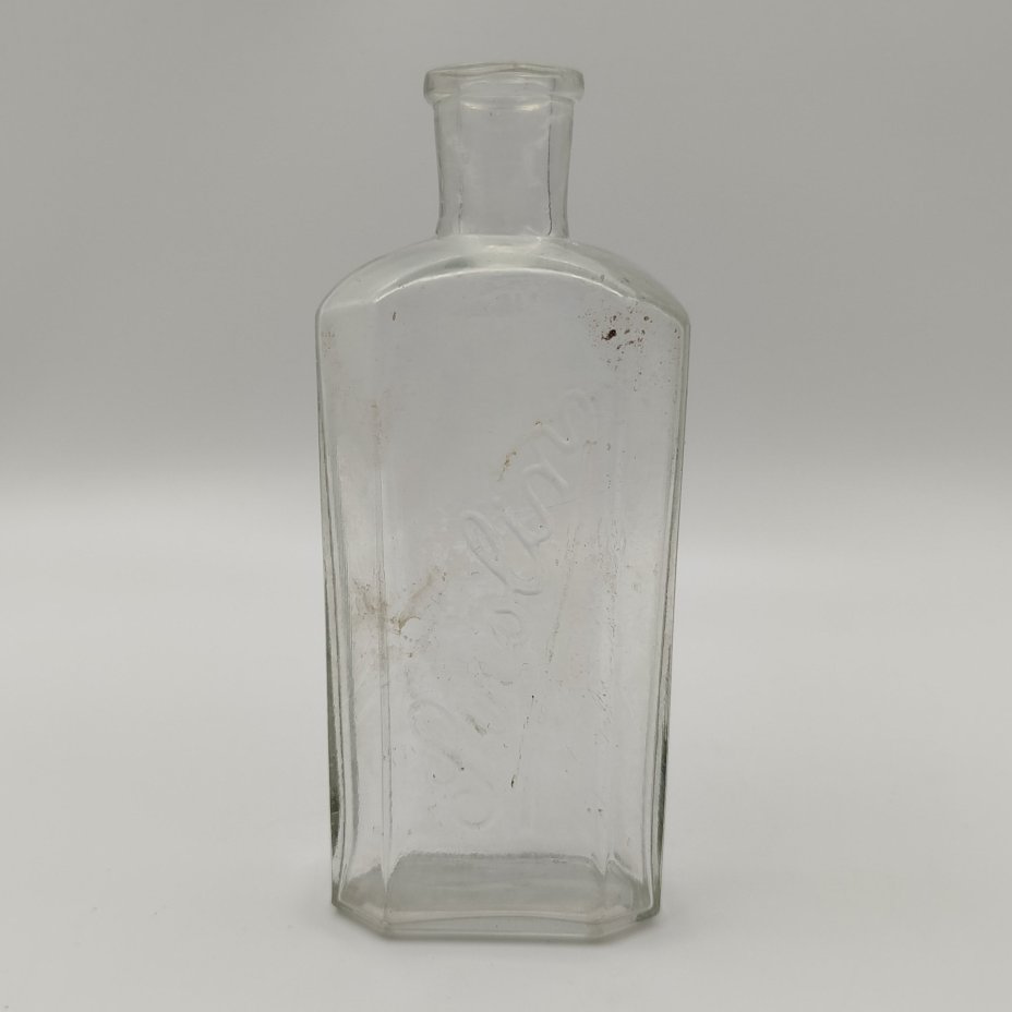 Флакон из-под средства "Jirolin" ("Жиролин"), стекло, Западная Европа, 1900-1940 гг.