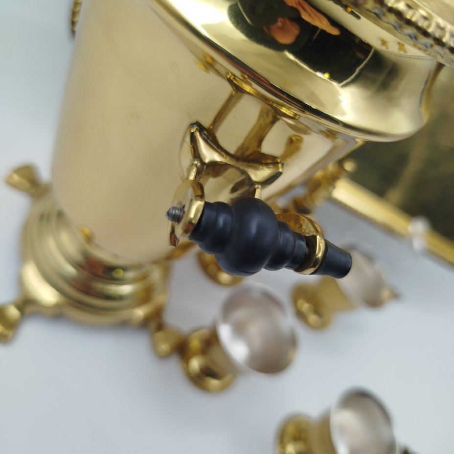 Набор для крепких напитков "Самовар" (декоративный) в форме "рюмка" (Самовар и 6 рюмок)