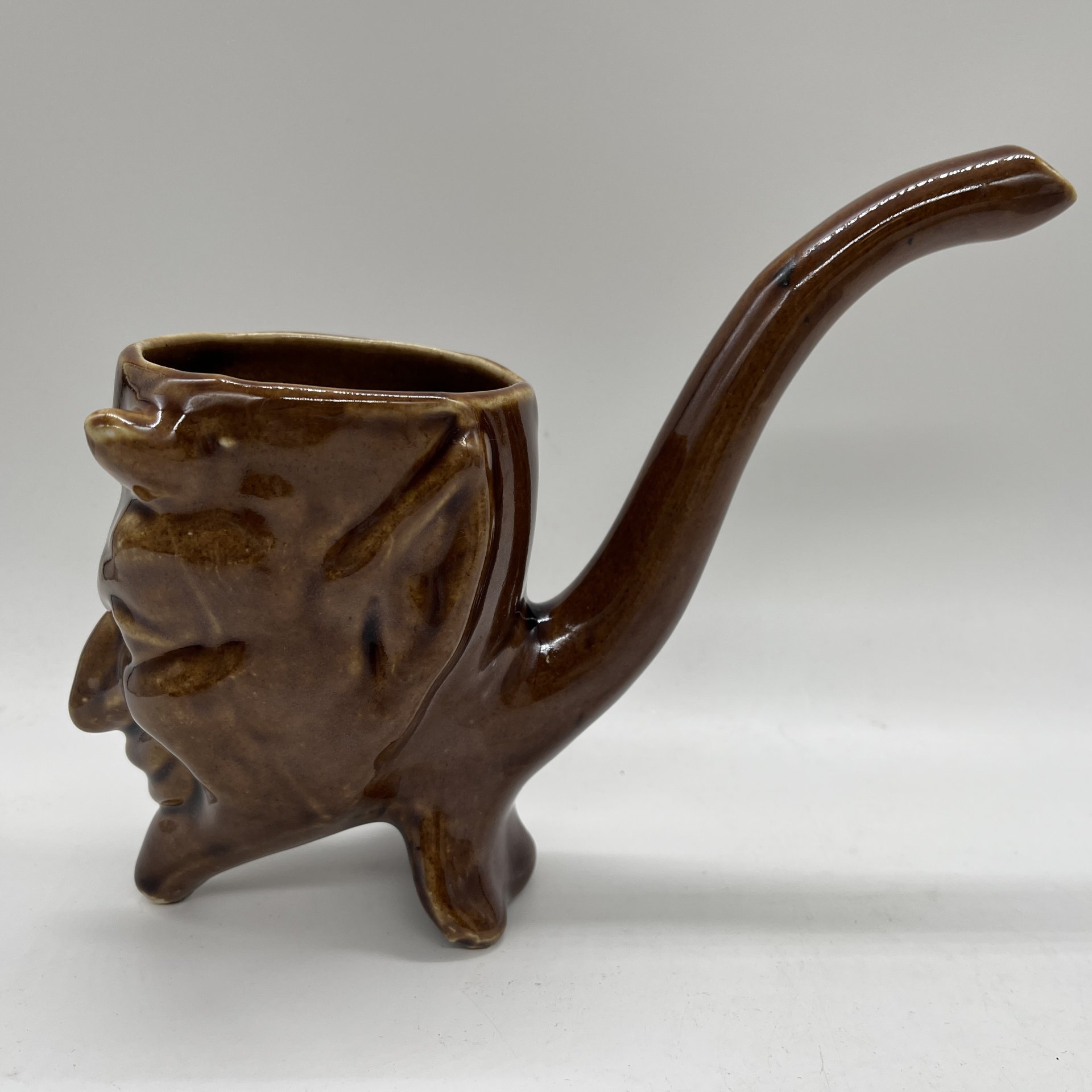 Кружка-поильник "Мефистофель", керамика, полива, СССР, 1970-1990 гг.