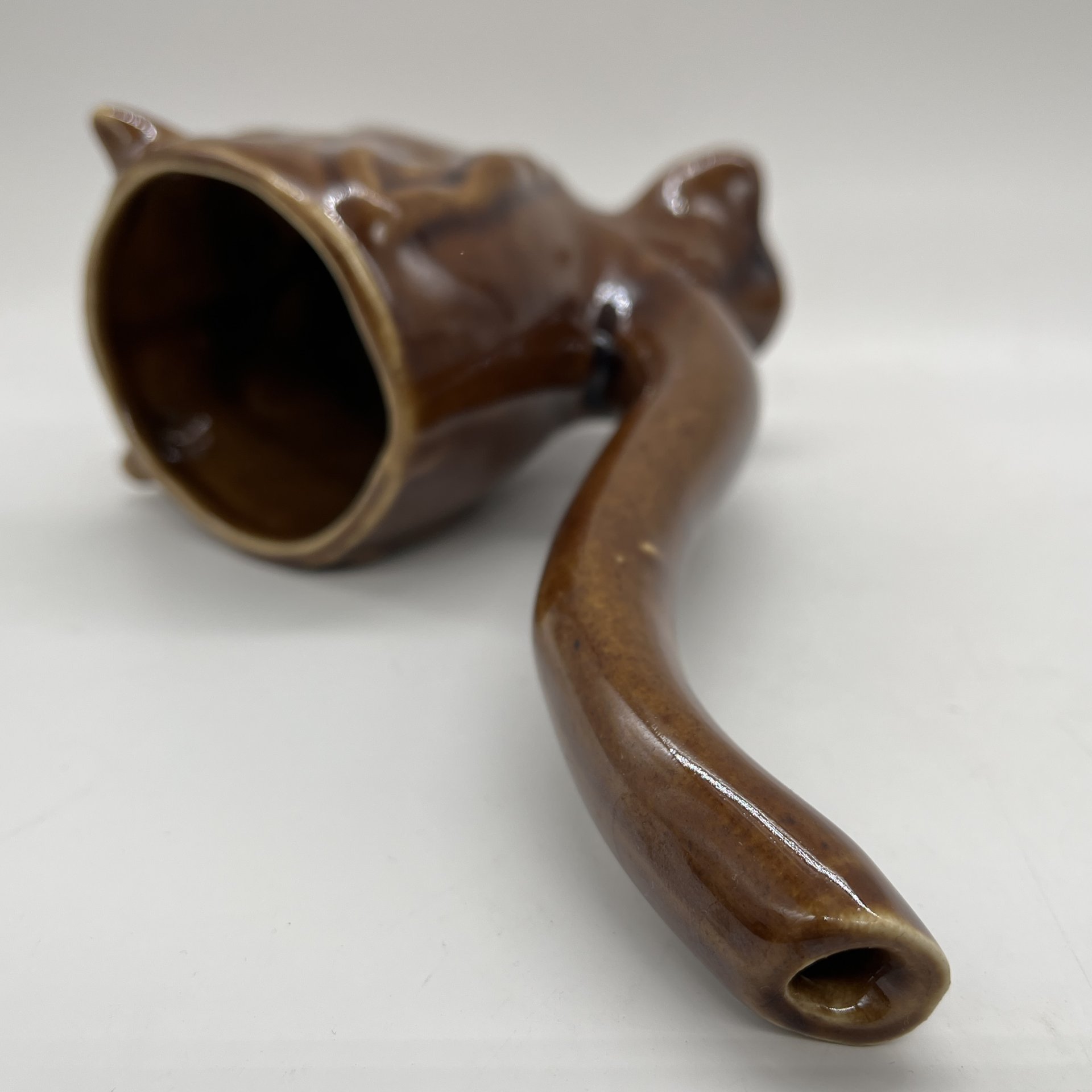 Кружка-поильник "Мефистофель", керамика, полива, СССР, 1970-1990 гг.