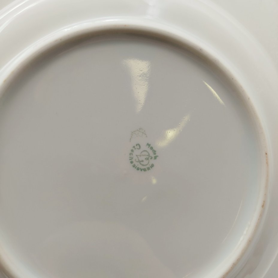 Набор из 6-ти суповых тарелок с цветочным декором, "Gebrüder Benedikt"