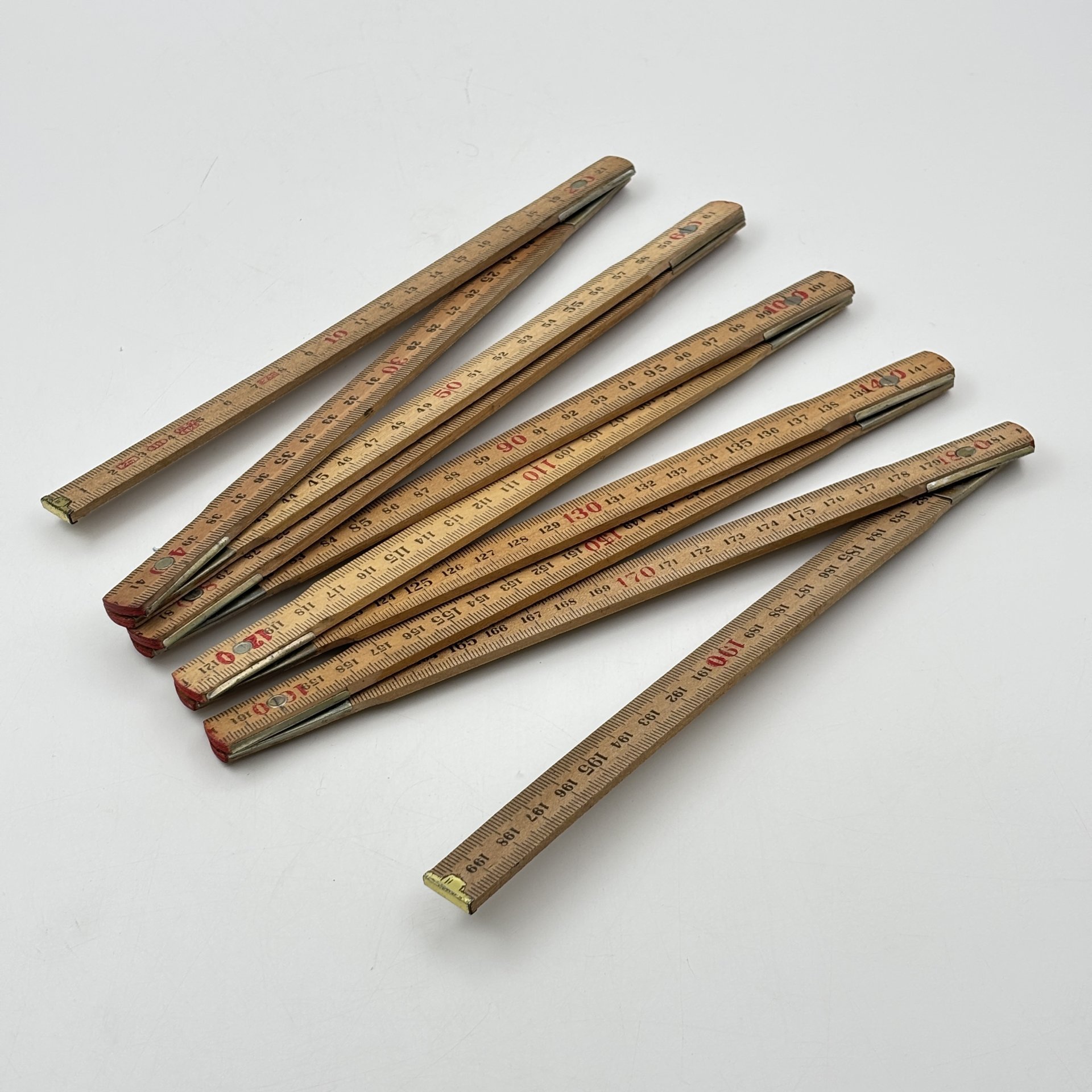 Линейка складная, двусторонняя, дерево, СССР, 1980-1990 гг.