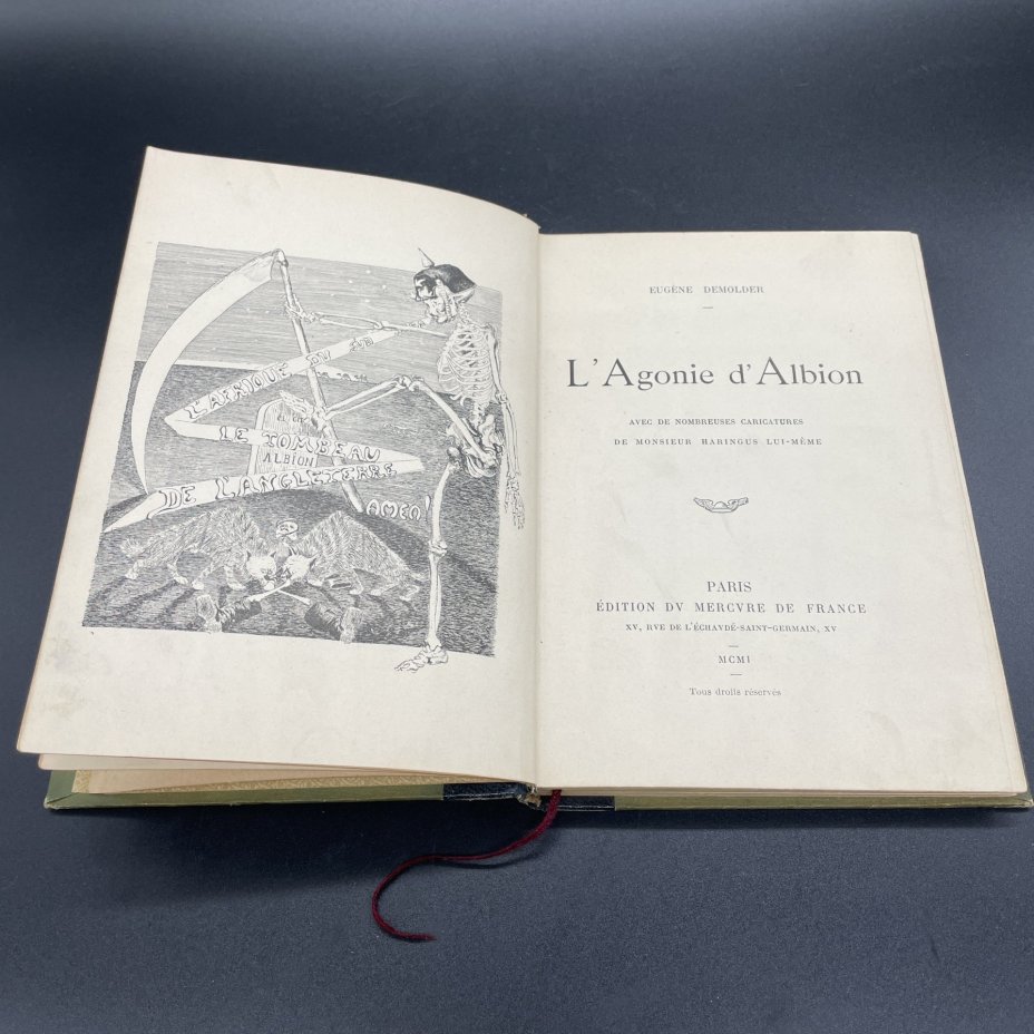 Книга Eugen Demolder "L' Agonie d' Albion" (Агония Албиона) / Edition dv Mercvre De France
