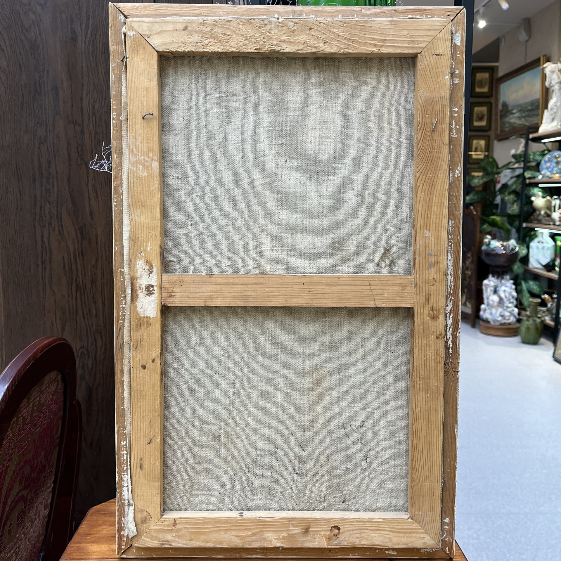 Картина "Под дождем" (условное название), холст, масло, дерево, Россия, 1970-2000 гг.