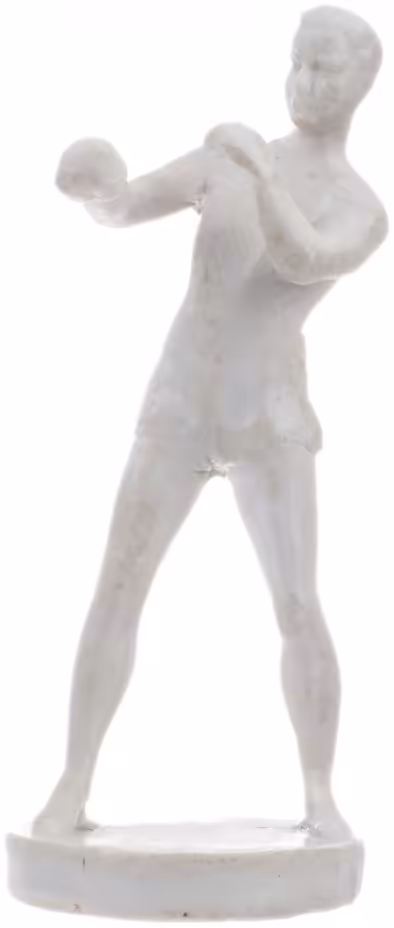 Статуэтка "Боксер", фторопласт, СССР, 1960-1970 гг.