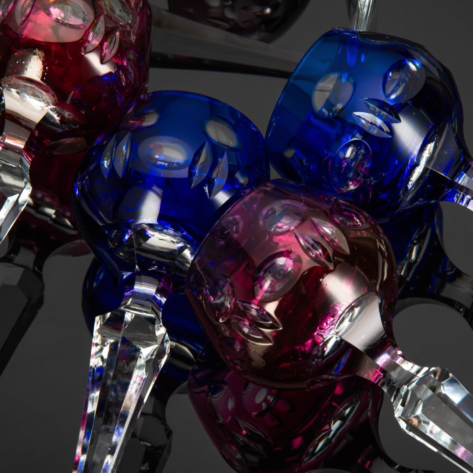 Набор бокалов (рюмок) для крепленых вин на 6 персон, с декором в виде линз